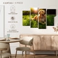 thumbnail image 5 of Elephant Stock Sunny Golden Retriever Wall Art - Horizontal Multi Panel Canvas - Living Room Wall Decor - Animal Multi Panel - Green And Orange Decor - 75" x 48", 5 of 8