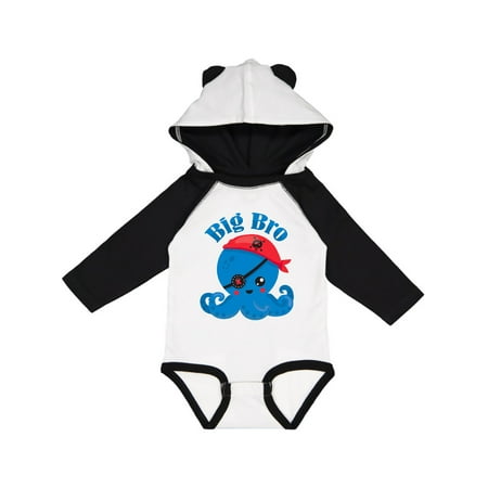 

Inktastic Pirate Octopus Big Bro Gift Baby Boy Long Sleeve Bodysuit