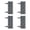 Grey, variant on lanema 4Pcs Plastic Garden Retaining Fence Stone Look Border Panels Garden Edging