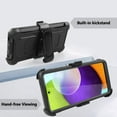 thumbnail image 3 of FIEWESEY for Samsung Galaxy A52 Case,Heavy Duty High Impact Resistant Armor Holster Defender Case with Kickstand+Swivel Belt Clip Holster Built-in Screen Protector for Samsung Galaxy A52(Black), 3 of 6