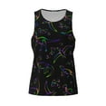 thumbnail image 4 of Easygdp Dinosaur Men's Tank Top, Sleeveless Muscle T Shirts, Breathable, Quick-Dry, Loose for Gym, Running, Fitness - 3X-Large, 4 of 9