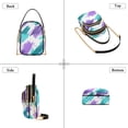 thumbnail image 3 of FORMRS Crossbody Bag for Women Quilted Travel Shoulder Cell Phone Purse with Chain Strap Handbag, Green Drawing, 3 of 7