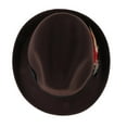 thumbnail image 6 of Men Fedora Hat Wool Felt Crushable Handmade Bowknot Feather Coffee, 6 of 6