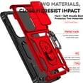 thumbnail image 3 of Decase for Samsung Galaxy S25 Ultra Rugged Case with Slide Protective Cover,Military Grade Shockproof Cover,with Magnetic Ring Holder Phone Protective Case for Samsung Galaxy S25 Ultra,Red, 3 of 9