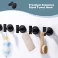 thumbnail image 2 of WOWOW Bathroom Hardware Hook Matte Black Set Of 6, 2 of 5