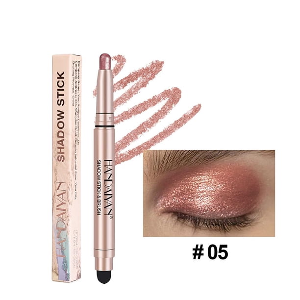SGACAI Lápiz de sombra de ojos Lápiz de sombra de ojos de doble punta Lápiz iluminador brillante Pigmento D