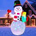 thumbnail image 4 of Muñeco de nieve aeroWo inflable navideño de 150 cm con luces LED, 4 of 6