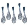 thumbnail image 3 of EeaseMX 5 cucharas de sopa de cerámica, prácticas cucharas de arroz para restaurante, vajilla de cocina, 3 of 8