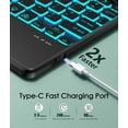 thumbnail image 5 of Tab S10+/S9 FE+ 12.4" Detachable Keyboard Folio, 7 Color Backlit with Trackpad & S Pen Slot, 5 of 8