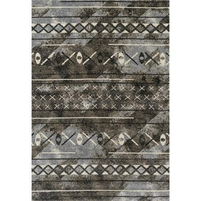Amer Rug CAR52691 2 ft. 6 in. x 9 ft. 1 in. Caribe 5 Power-Loomed Runner Rug - Walnut