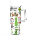 thumbnail image 2 of 40oz Stainless Steel Tumbler with Lid and Straw,Christmas Spill Proof Travel Cup Double Wall Vacuum Insulated Coffee Mug with Handle White, 2 of 7