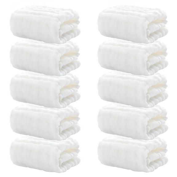 AUQ 10-Pack Organic Cotton Washcloths - 12x12in Gentle Skin Care Towels for Sensitive Skin,Eco-Friendly Spa&Facial Cleansing Cloths