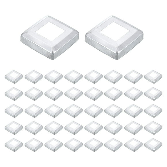 50Pack Post Base Cover, 2.5x2.5 Metal Integral Style Post Skirt Porch Column Wrap(1.2x1.2)