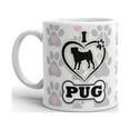 thumbnail image 2 of 15 oz Pug Mom Gifts Mug I Love Dog Paw Prints Dog Owner Pet Lover Birthday Present Coffee Cup, 2 of 3
