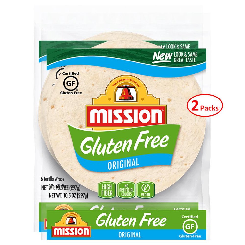 Mission Gluten Free 8" Tortilla Wraps, Trans Fat Free, High Fiber, 10.5