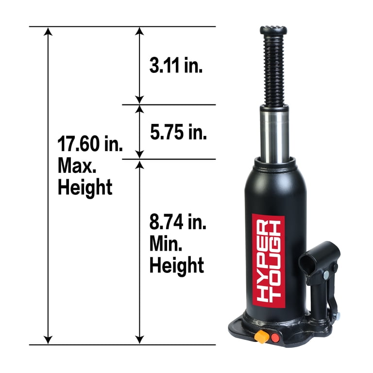 Hyper Tough T90803HW 8 Ton Welded Bottle Jack for Cars and Trucks