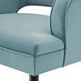 thumbnail image 6 of Contemporary Modern Urban Designer Living Room Lounge Club Lobby Accent Side Chair Armchair, Velvet Fabric, Light Blue, 6 of 7