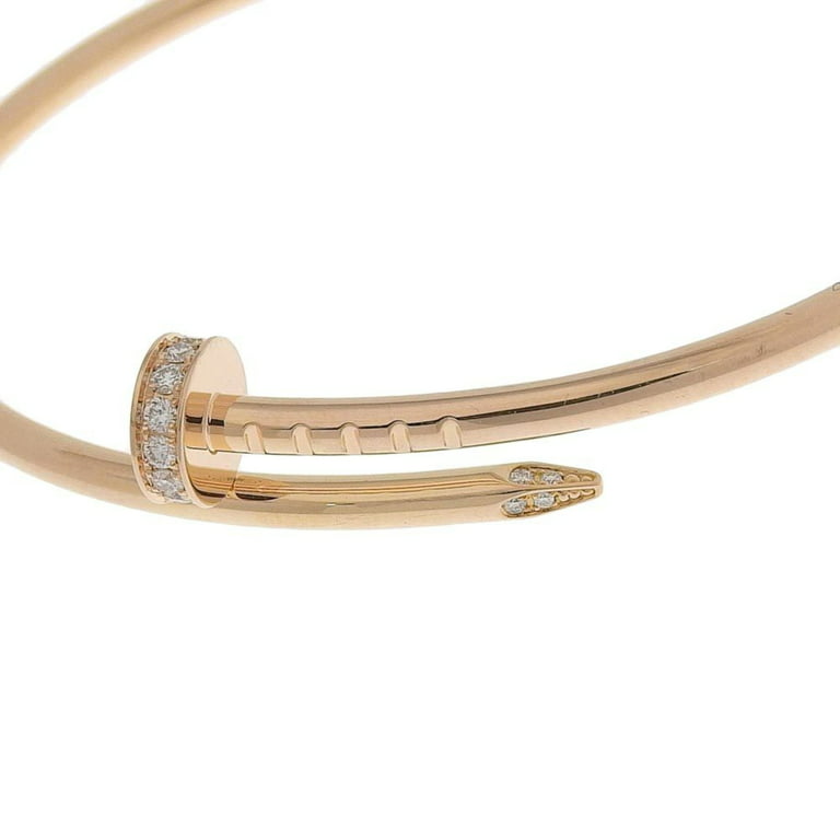Cartier Juste Un Clou Diamond Gold Nail Bracelet at 1stDibs
