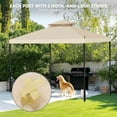 thumbnail image 4 of Yescom 10x10Ft Canopy Cover Top 2Tier PU Water Resistance for Brand_Model Walmart/MS17-31-4-2 Arrow Gazebo Outdoor Beige, 4 of 9