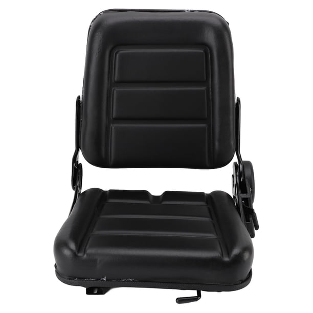 Asiento De Carretilla Elevadora, Asiento De Tractor Universal Esquinas Curvas Redondeadas Estructura Reforzada Cuero De PU Compatibilidad Versátil Para Cargador Deslizante