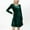 002 Green, variant on Women's High Waisted Velvet Dress Casual Long Sleeve Crew Neck Dress A-Line Flowy Dress With Pockets