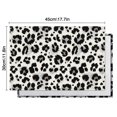thumbnail image 6 of Black and White Leopard Pattern Summer Placemats Table Placemats Set Of 4-Linen Kitchen Washable Placemats Table Mats 11.8"x17.7"Non-Slip Heat Resistant, 6 of 6