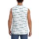 thumbnail image 4 of Fotbe Cute Shark Men's Camiseta sin Mangas Estampada para Hombres, Playera Casual para Gimnasio, Entrenamiento, Playa-XX-Large, 4 of 7