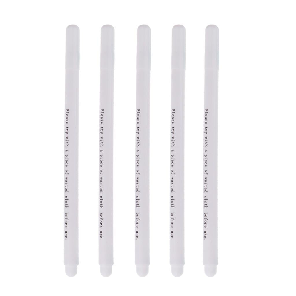 FVDPWYE 5pcs Water Erasable Pens Disappear Ink Draft Pens for Fabric Marking White