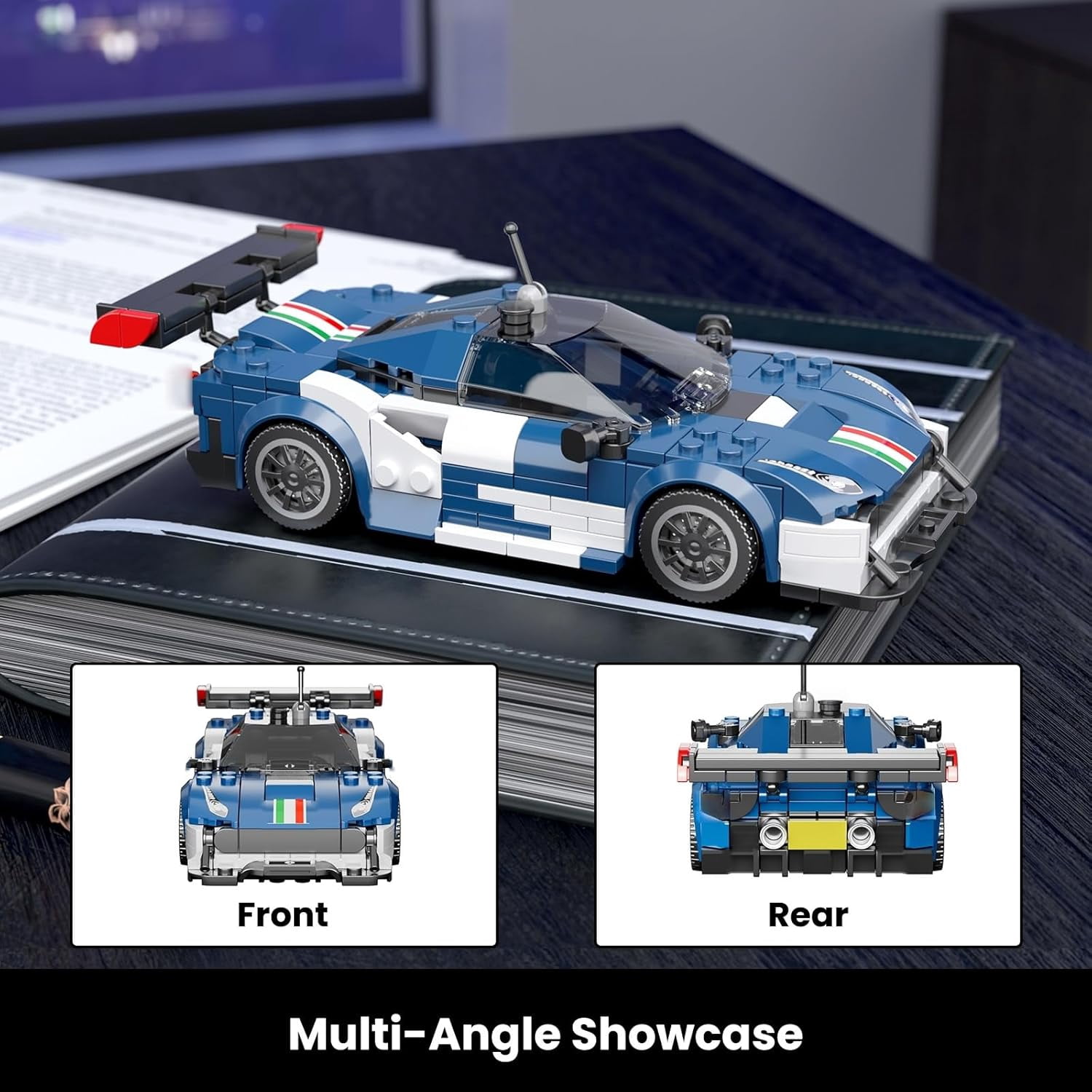 Speed Champion P80C Racing Car Building Kit with Acrylic Display Case, 27069 Collectible Model Car Kits, Building Blocks Kit Racing Toy Cars for Adult (456 PCS)