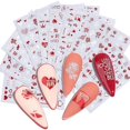 thumbnail image 3 of hojas de pegatinas para uñas, San Valentín, diseño de uñas, calcomanías autoadhesivas, amor, rosas, flores, estampados, rojo y blanco, suministros para uñas, diseño de uñas, decoración, accesorios, 3 of 5