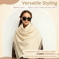 thumbnail image 3 of Women's Scarf Shawls and Wraps for Women Evening Dress Wedding Shawls for Bridesmaids for Bridesmaid Gifts Winter Scarves Scarves Beige, 3 of 6