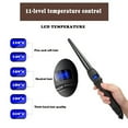 thumbnail image 4 of LCD Display Curlers Conical Curling Iron Single Tube Ceramic Pear Flower Cone Electric Hair Curling Wand 19mm/25mm/32mm 11 Heat Setting Hair Curler, 4 of 5