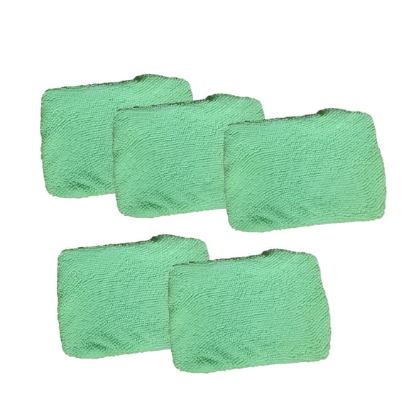 ACDANC 5-Pack Car Window Cleaning Brush Replacement Pads, Soft Microfiber Windshield Scrubber Heads, Auto Glass Dust Wash Cloth Accessories for Interior Exterior Detailing, Green