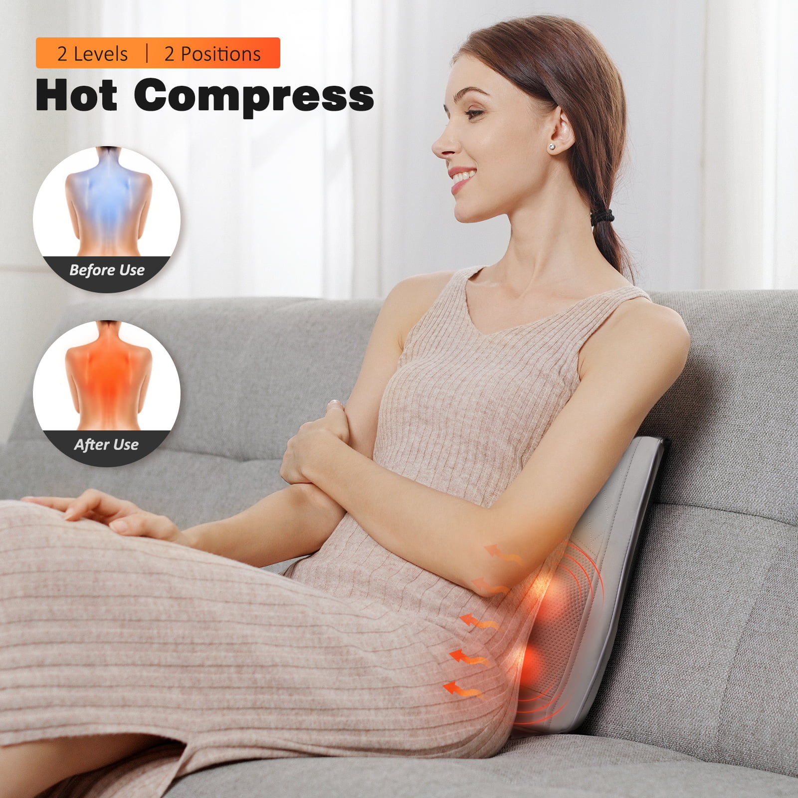 Boriwat Back Massager with Heat, Percussion Shiatsu Massager for Pain  Relief, 3D Deep Tissue Kneading Massagers for Back, Waist, Leg Muscle  Relax, Christmas Gifts for Men Women Mom Dad