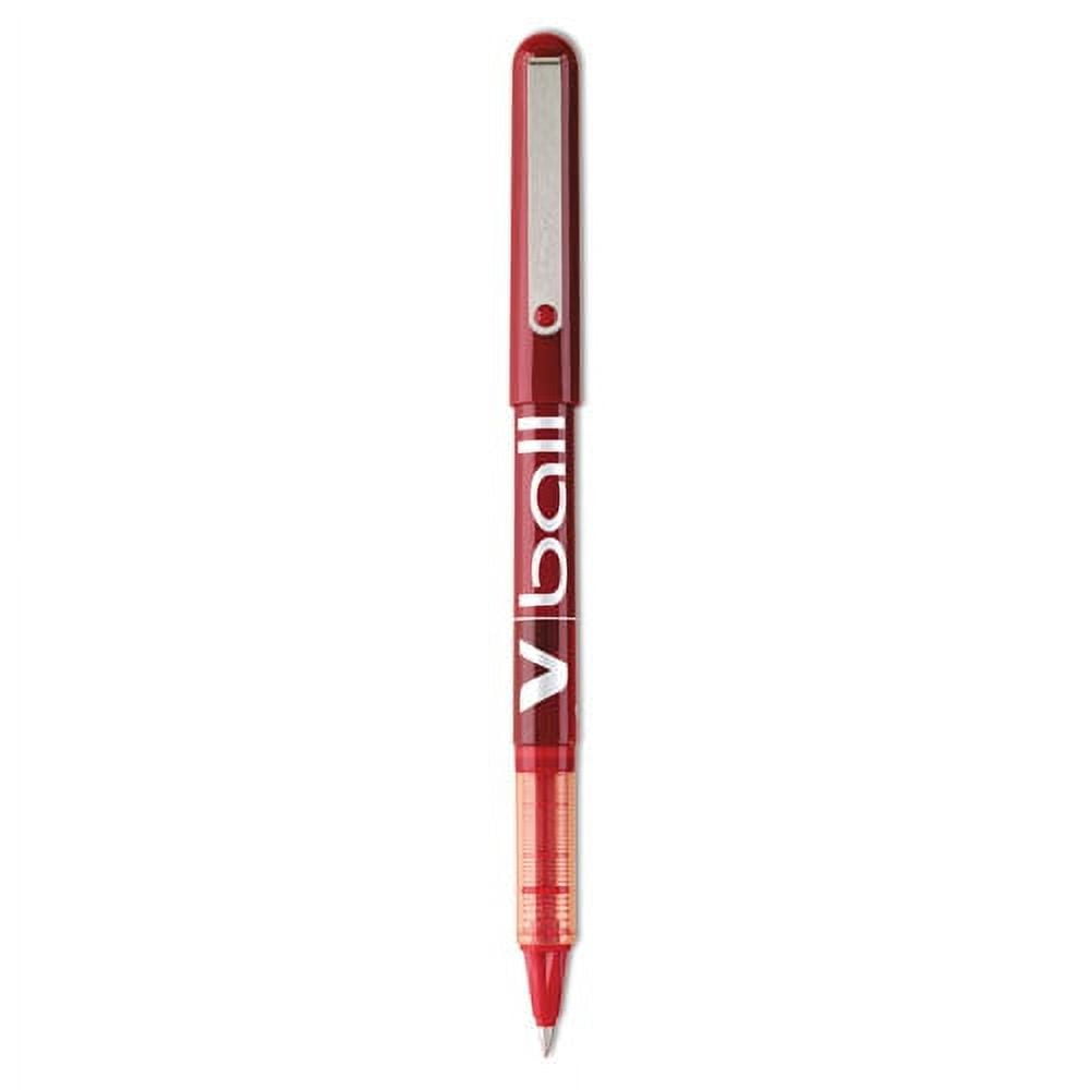 Vball Liquid Ink Roller Ball Pen, Stick, Extra-Fine 0.5 Mm, Red Ink, Red Barrel, Dozen | Bundle of 5 Dozen