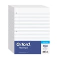 thumbnail image 1 of Oxford Filler Paper, 8 x 10-1/2 Inch Wide Ruled Paper, 3 Hole Punch, Loose Leaf Notebook Paper for 3 Ring Binders, 500 Sheets (62330), White, 1 of 5