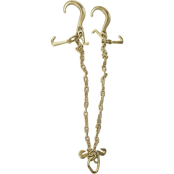 SEBLAFF Tow Chain G70 5/16 "×3Ft V-Chain  8" Medium J Hooks T- Hook w/Grab Hooks