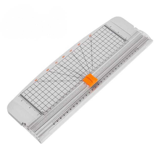 Cortador de papel A4 de 1 pieza (blanco), guillotina cortadora de papel con herramienta automática de seguridad para álbumes de recortes para cortar fotografías o etiquetas en papel, manual para el hogar y la oficina Rojo Verde