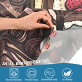 thumbnail image 3 of Yayeee Kitchen Curtains Tier Pair Light Filtering 27"x24" Rod Pocket Short Cafe Window Panel, Black Chocolate Cakes, 3 of 7