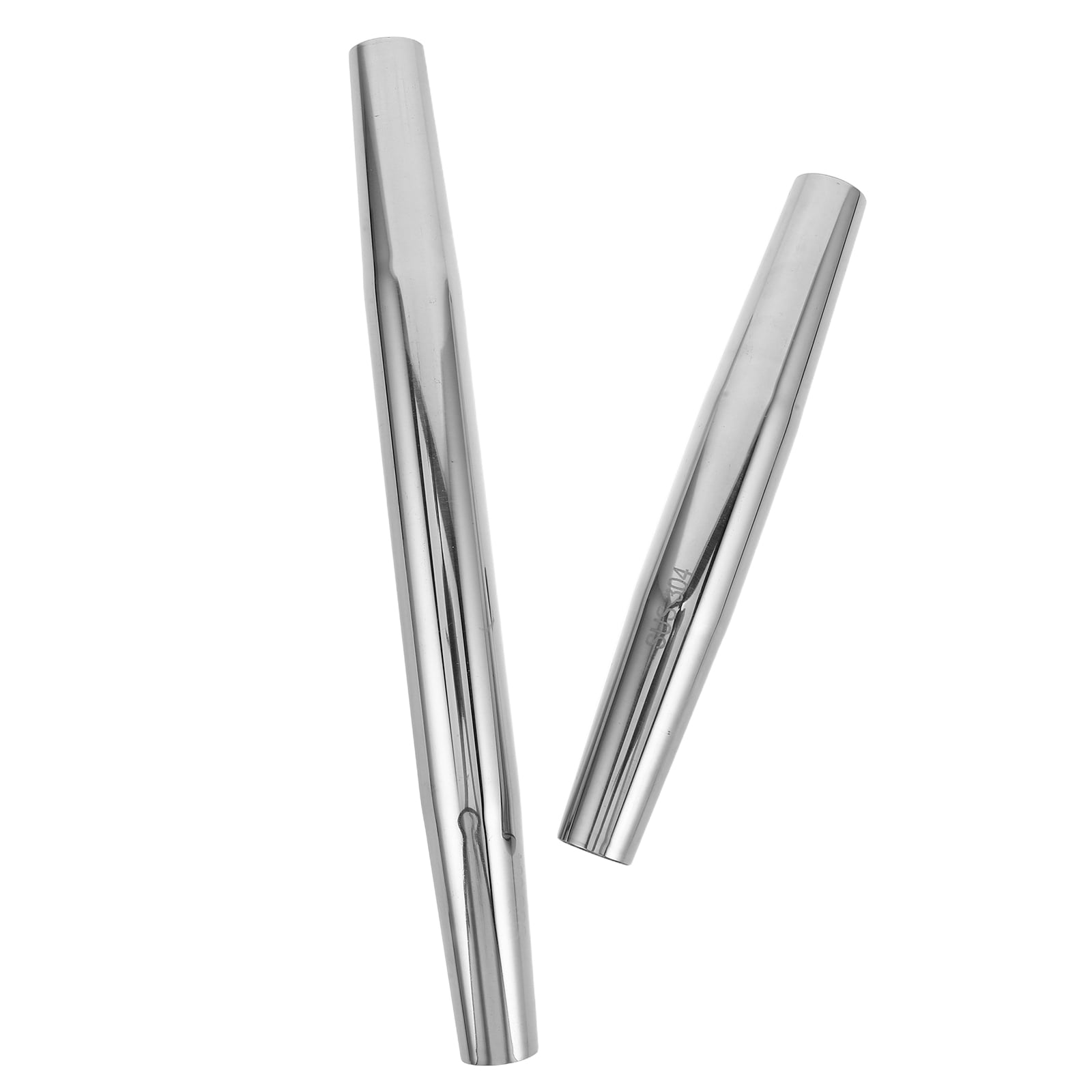 PTOOTP Stainless Steel Rolling Pin Plated Silver Non-Stick Kitchen Baking Utensil 2Pcs