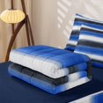 thumbnail image 6 of Homewish Blue Horizontal Lines Zipper Queen Comforter Set with Fitted Sheet and 2 Pillowcases,Geometric Abstract Zipper Bedding Set,Navy Blue Reversible,4pcs, 6 of 8