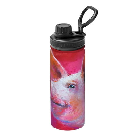 

Hirioo Pig for 18oz Sports Insulated Kettle for Gym Hiking Camping Running Mountain Bike Outdoor Sports