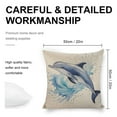 thumbnail image 2 of Watercolor painting of dolphins Linen toss pillowcase decoration pillowcase gifting preferred 20x20 inch cushion cover sofa pillowcase sofa bedroom living room car, 2 of 8