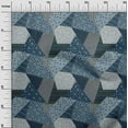 thumbnail image 2 of oneOone Viscose Jersey Midnight Blue Fabric Triangle Geometric Dress Material Fabric Print Fabric By The Yard 60 Inch Wide, 2 of 5