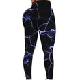thumbnail image 2 of YUEHUA Women's Marble Print Honeycomb Yoga Leggings, Tummy Control Butt Lifting Pants, High Waist Compression Workout Tights, 2 of 7