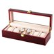 thumbnail image 1 of Caja de almacenamiento para exhibición de relojes, estuche organizador para colección de joyas, soporte de madera para hombres, 1 of 5