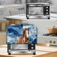 thumbnail image 3 of TSOVTHRID Watercolor Horse Blue Print Microwave Dust Cover Stain-Resistant Microwave Oven Grill Cover Dustproof Kitchen Machine Covers Case Protections for Toaster Oven, 18.25"W x 14.5"D x 11"H, S, 3 of 7