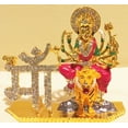 thumbnail image 2 of Metal MATA Durga Idol Goddess Durga Maa Statue H-2.5", 2 of 2