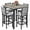 Grey, variant on LinkRomat Dining Table Set for 4, Wooden Counter Height Table & 4 Velvet Bar Stools, Modern Kitchen Table with Chairs, Compact Dinette Set for Small Spaces, Grey