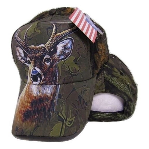 Redneck Camouflage Camo Single Deer Buck baseball style ball Hat Cap (RUF)